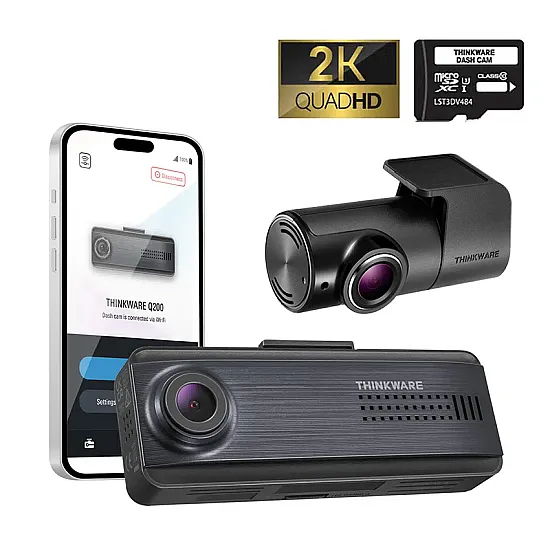 Thinkware Dash Cam Q200 - 2 Channel - Hard Wired - 32GB 2K
