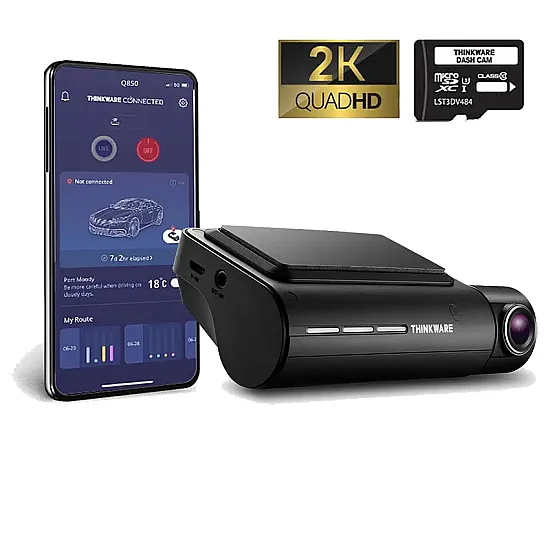 Thinkware Dash Cam Q850 2K QuadHD - Single Channel - Hard Wired - 32GB Thinkware Dash Cam Q850 2K QuadHD - Single Channel - Hard Wired - 32GB
