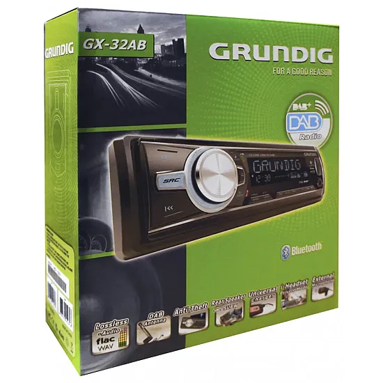Grundig GX-32AB Car Stereo 1DIN Mechless DAB Bluetooth