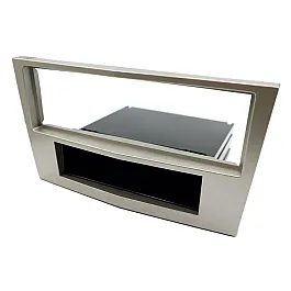 Vauxhall Single DIN Car Stereo Fascia, SWC Fitting Kit (CHAMPAGNE BEIGE/ SATIN)