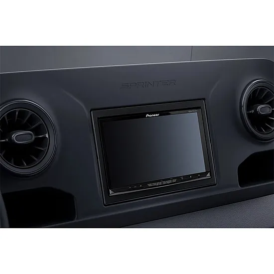 Mercedes Sprinter 2019-2023 Double DIN Car Stereo Fascia Adapter Panel (MATT BLACK)