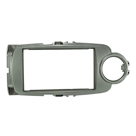 Toyota Yaris (2017-2020) Double DIN Car Stereo Fascia Adapter Panel Cage Kit (SILVER)