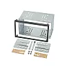 Toyota Yaris (2017-2020) Double DIN Car Stereo Upgrade Fitting Kit Silver