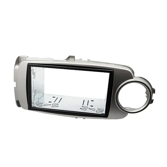 Toyota Yaris (2017-2020) Double DIN Car Stereo Upgrade Fitting Kit Silver