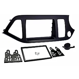 Kia Picanto (2011-2017) RHD Double DIN Car Stereo Fascia Adapter (MATT BLACK)