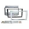 Vauxhall Corsa D 2006-2014 Double DIN Car Stereo Fitting Kit with SWC (MATT CHROME/ SILVER)