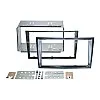 Holden Astra, Captiva Double DIN Car Stereo Fascia SWC Fitting Kit (GLOSS GREY/STEALTH BLACK)