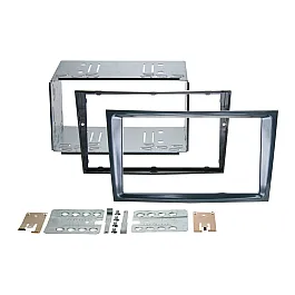 Vauxhall Antara, Astra, Zafira Double DIN Car Stereo Fascia SWC Fitting Kit (GLOSS GREY/STEALTH BLACK)