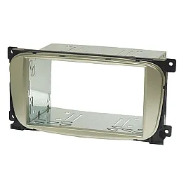 Ford (OVAL Radio) Double DIN Car Stereo Fascia SWC CAN Fitting Kit (Silver)