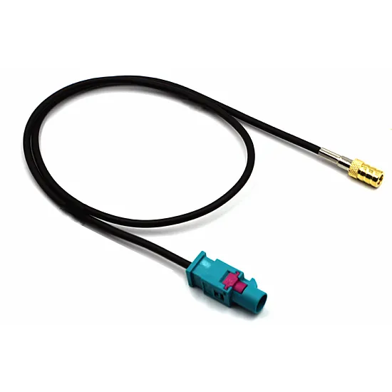 Fakra DAB male to DAB SMB female antenna adapter cable (50cm)