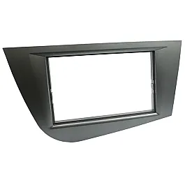 Seat Leon (2005-2012) Double DIN Car Stereo Fascia Adapter Panel (METALLIC GREY)