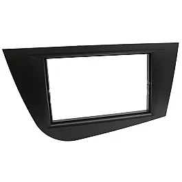 Seat Leon (2005-2012) Double DIN Car Stereo Fascia Adapter Panel (MATT BLACK)
