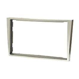 Vauxhall / Opel Double DIN Car Stereo Fascia Adapter (SHINY SILVER)