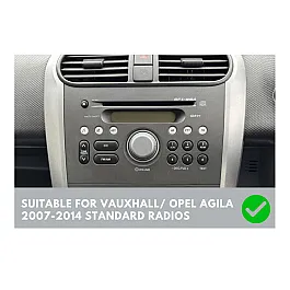 Vauxhall / Opel Agila (2008-2014) Double DIN Car Stereo Fascia Adapter Cage Kit