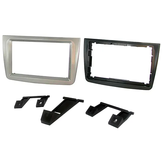 Alfa Romeo Mito (2009-2018) Double DIN Car Stereo Fascia Adapter GLOSS SILVER