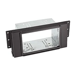 Land Rover Double DIN Car Stereo Fascia Adapter Panel and Cage Kit (MATT BLACK)