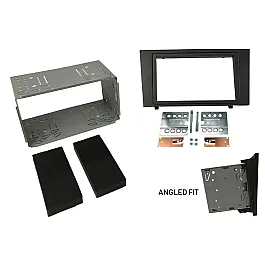 Ford Mondeo (2003-2007) ANGLED FIT Double DIN Fascia Stereo Cage Kit (GUN METAL)
