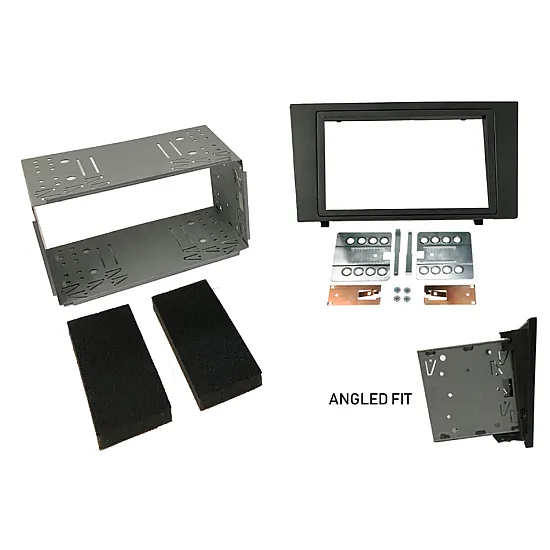 Ford Mondeo (2003-2007) ANGLED FIT Double DIN Fascia Stereo Cage Kit (GUN METAL) Ford Mondeo (2003-2007) ANGLED FIT Double DIN Fascia Stereo Cage Kit (GUN METAL)