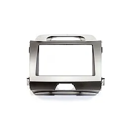 Kia Sportage (2010-2015) Double DIN Car Stereo Fascia Adapter (METALLIC SILVER)