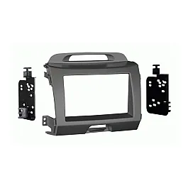 Kia Sportage (2010-2015) Double DIN Car Stereo Fascia Adapter (METALLIC SILVER)