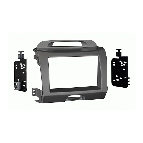 Kia Sportage (2010-2015) Double DIN Car Stereo Fascia Adapter (METALLIC SILVER)