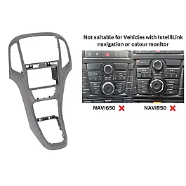 Holden Astra (2015-2016) Double DIN Car Stereo Fascia Adapter Panel Titanium Grey