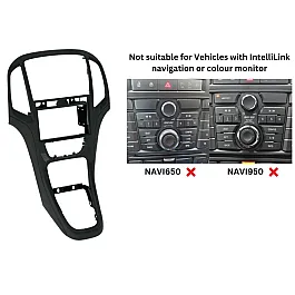 Holden Astra (2015-2016) Double DIN Car Stereo Fascia Adapter Panel Black