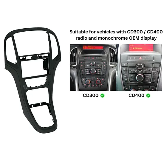 Holden Astra (2015-2016) Double DIN Car Stereo Fascia Adapter Panel Black Holden Astra (2015-2016) Double DIN Car Stereo Fascia Adapter Panel Black
