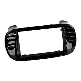 Fiat 500, 500C (2008-2015) Double DIN Car Stereo Fascia Cage Kit (PIANO BLACK)