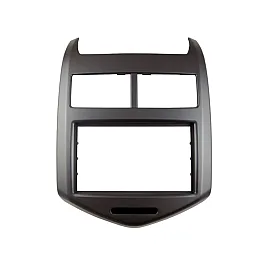 Chevrolet Aveo (2011 Onwards) Double DIN Car Stereo Fascia Adapter (METALLIC GREY)
