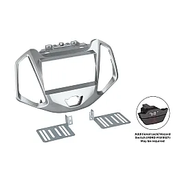 Ford Ecosport (2013-2019) Double DIN Car Stereo Fascia Adapter Panel (GLOSS SILVER)