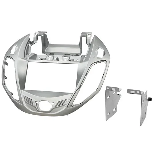 Ford B-Max / Transit Courier Double DIN Car Audio Fascia Adapter - Gloss Silver Ford B-Max / Transit Courier Double DIN Car Audio Fascia Adapter - Gloss Silver