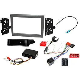 Porsche 987 / 997 Double DIN Car Stereo Installation Kit - Bose - Silver Fascia & CANbus Ignition