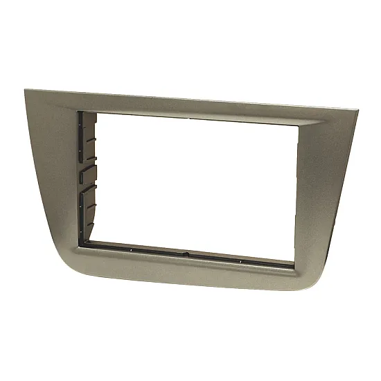 Seat Altea / Toledo Double DIN Radio Fascia Adaptor - Metallic Silver Seat Altea / Toledo Double DIN Radio Fascia Adaptor - Metallic Silver