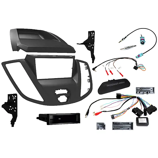 Car Stereo Fitting Kit for Ford Transit MK8 Euro 6 (16-18) With OEM passenger airbag light Car Stereo Fitting Kit for Ford Transit MK8 Euro 6 (16-18) With OEM passenger airbag light