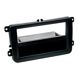 Skoda Single / Double DIN Car Stereo Fascia Adapter FLUSH FIT Black 
