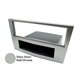 Vauxhall / Opel Single DIN Car Stereo Fascia Adapter SHINY SILVER Vauxhall / Opel Single DIN Car Stereo Fascia Adapter SHINY SILVER