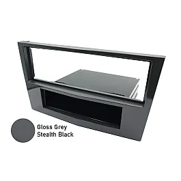 Vauxhall / Opel Single DIN Car Stereo Fascia Adapter (GLOSS GREY/ STEALTH BLACK) Vauxhall / Opel Single DIN Car Stereo Fascia Adapter (GLOSS GREY/ STEALTH BLACK)