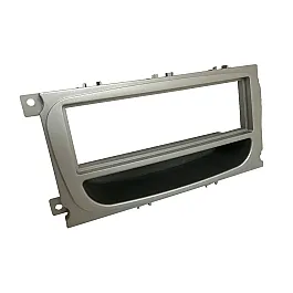 Ford (6000CD OVAL) Single Din Car Stereo Fascia With Pocket (SILVER)