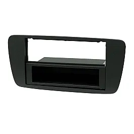 Seat Ibiza (2008-2014) Double / Single DIN Car Stereo Fascia Adapter Panel (METALLIC BLACK)
