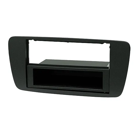 Seat Ibiza (2008-2014) Double / Single DIN Car Stereo Fascia Adapter Panel (METALLIC BLACK)