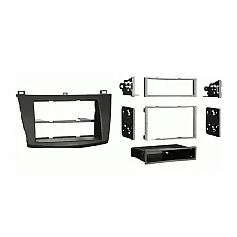 Mazda 3 (2009-2013) Single/Double DIN Car Stereo Fascia Adapter (MATT BLACK)