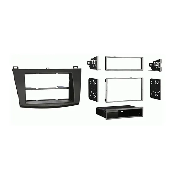 Mazda 3 (2009-2013) Single/Double DIN Car Stereo Fascia Adapter (MATT BLACK)