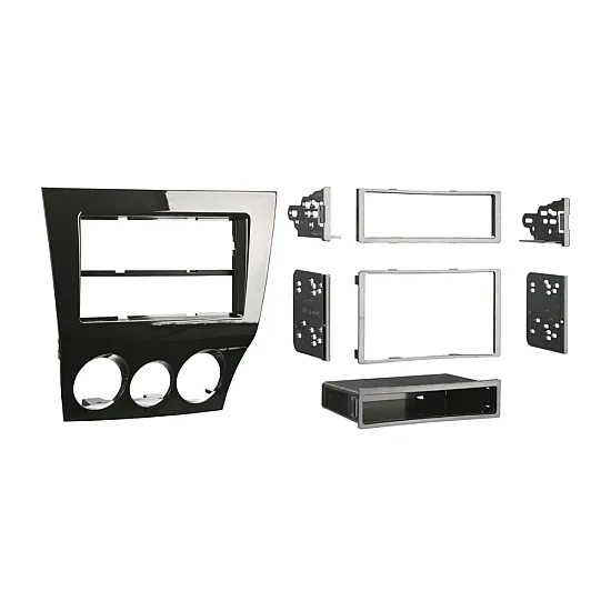 Mazda RX8 (2009-2011) Single/Double DIN Car Stereo Fascia Panel (GLOSS BLACK)
