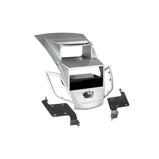 Ford Fiesta (2008-2018) WITH DISPLAY Single / Double DIN Fascia Adapter (SILVER)