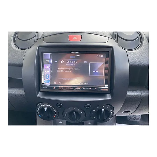 Mazda 2 DE (2007-2014) Single / Double DIN Car Stereo Fascia Adapter (MATT BLACK)