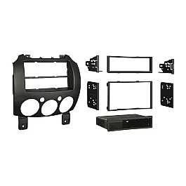 Mazda 2 DE (2007-2014) Single / Double DIN Car Stereo Fascia Adapter (MATT BLACK)