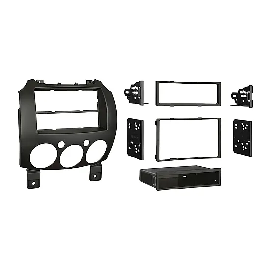 Mazda 2 DE (2007-2014) Single / Double DIN Car Stereo Fascia Adapter (MATT BLACK)