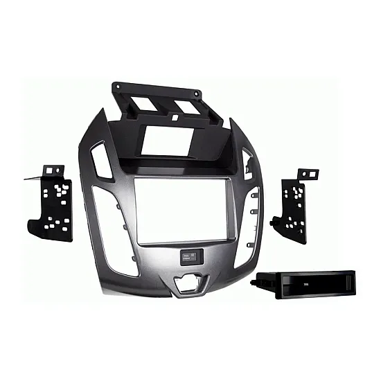 Ford Transit Connect (2014-2019) Single/Double DIN Fascia (With Display/ Grey Silver) Ford Transit Connect (2014-2019) Single/Double DIN Fascia (With Display/ Grey Silver)