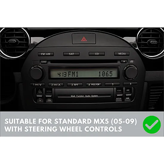 Mazda MX-5 (2005-2009) Single / Double DIN Car Stereo Fascia SWC Fitting Kit